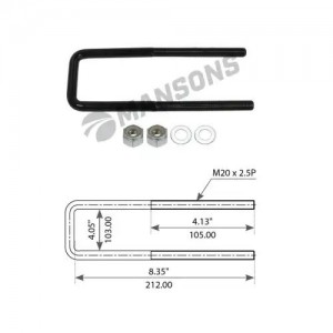 Стремянка передней рессоры M20x2.5х120/122 h210 900.776 MANSONS
