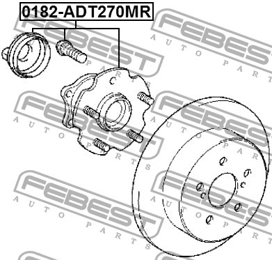 Ступица в сборе задняя TOYOTA AVENSIS T27 0182-ADT270MR 0182-ADT270MR FEBEST
