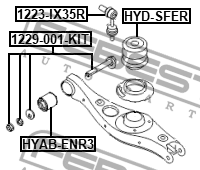 Отбойник заднего амортизатора HYUNDAI SANTA FE 2012-2015 HYD-SFER HYD-SFER FEBEST