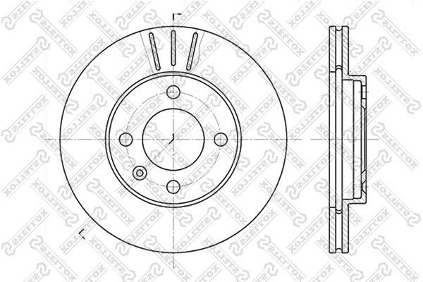 диск тормозной перед.  60204724VSX 6020-4724V-SX STELLOX