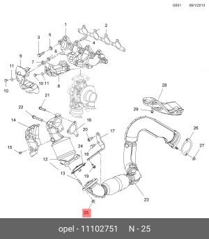 ASTRA J (2010>)/ASTRA H / FAMILY (2004>) M8 11102751 GENERAL MOTORS