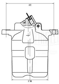 Суппорт торм. Toyota RAV4 (00-) перед. лев. d=61мм (CF 001814) CF001814 TRIALLI
