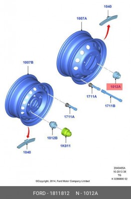 Гайка FORD OE 1 811 812 FORD