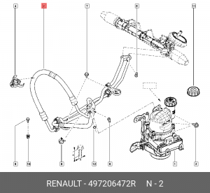 Трубка гидроусилителя 497206472R 497206472R RENAULT