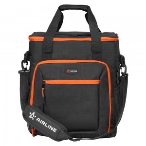 Сумка изотермическая 48л 34х48х10см черно-оранжевая на колесах AIRLINE ADCB013 AIRLINE