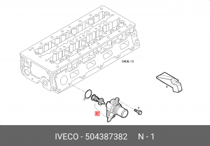 термостат! 82C\Iveco Daily, Fiat Ducato 2.3D 06> 504387382 IVECO