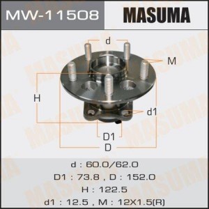 к-кт подшипника ступицы задней!\ Toyota Auris/Corolla 1.6-1.8 06> MW-11508 MASUMA