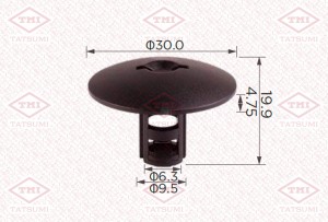 Клипса автомобильная [упаковка 10 штук] TJB1566 TJB1566 TATSUMI