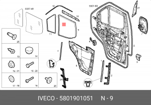 5801901051 Уплотнитель 5801901051 iveco 5801901051 IVECO