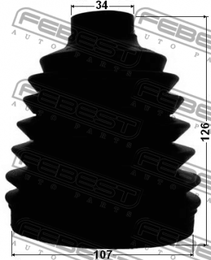 Пыльник ШРУСа наружный (107x126x34)  0217P-Y62 0217P-Y62 FEBEST