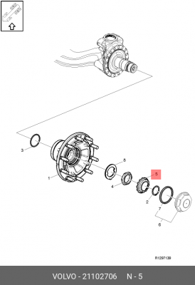 шайба стопорная на ось! \Volvo 21102706 VOLVO