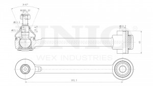 Рычаг подвески поперечный задний нижний SSP-40170 UNIO