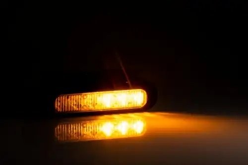 фонарь сигнальный! LED желтый, 132,7x35,4, с кронштейном, проводом 1,0м\ Univers FT200LED FRISTOM