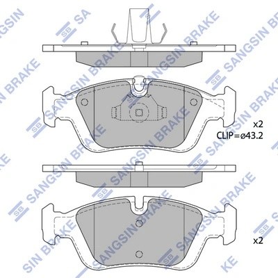 Колодки тормозные дисковые BMW E46 1.6-2.8/1.8D/2.0D/Z3 1.8-2.8 95 SP1388 SP1388 SANGSIN