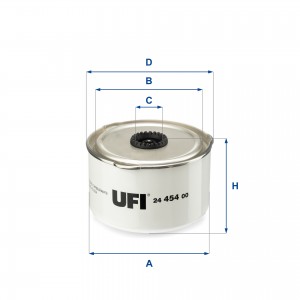 Фильтр топливный дизельный LAND ROVER DISCOVERY III/IV 2.7/3.0TD, RANGE ROVER II 24.454.00 UFI