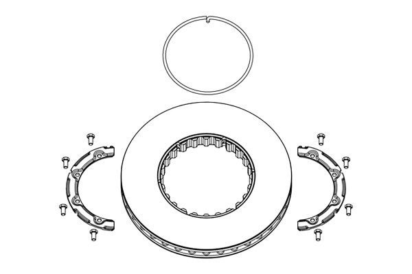 диск торм !перед.задн. 434/220x45 вентилируемый, без монтаж/к-та ER750952\Volvo  146.222-00A PETERS ENNEPETAL