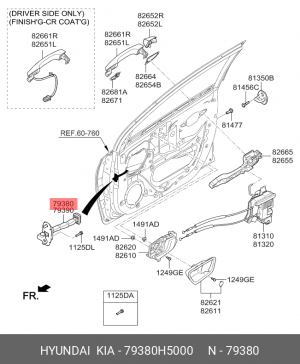ОГРАНИЧИТЕЛЬ ДВЕРИ 79380H5000 HYUNDAI KIA