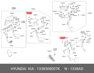 Гайка HYUNDAI KIA OE 1338508007K HYUNDAI KIA