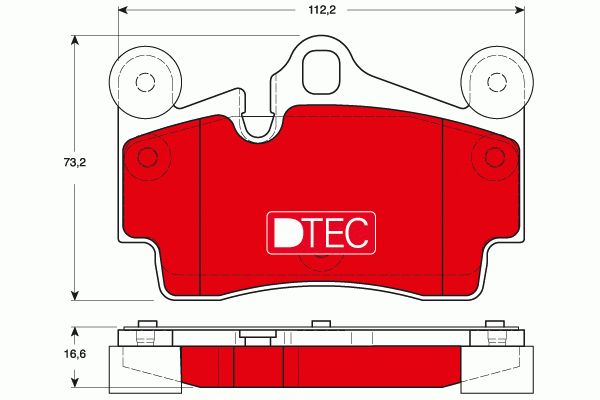 Колодки задние AUDI Q7 (4L), PORSCHE CAYENNE (955) GDB1653DTE GDB1653DTE TRW