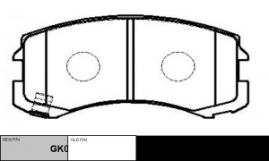 Колодки тормозные MITSUBISHI Lancer 2000 ~ 2013 / Cedia 2000 ~ / Colt 2003 ~ 201 GK0580 CTR