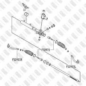 тяга рулевая!\ Hyundai Santa Fe 2.7 06> FS0978 FIXAR