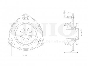 Опора амортизатора передняя RMP-13035 UNIO