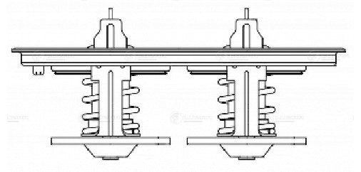 Термостат SCANIA 5 series сдвоенный с прокладкой (80/87град.) LUZAR LT 2705 LUZAR