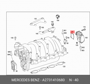 прокладка дроссельной заслонки!\ MB S450 A 273 141 06 80 MERCEDES BENZ