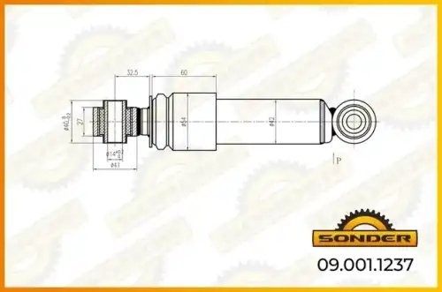 Амортизатор кабины DAF о.н 1380606 — 2 года безусловной гарантии 090011237 SONDER