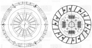 Сцепление в сборе без муфты FR 2109 TRIALLI