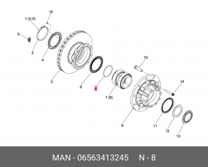 Круглое уплотнение 109,2X5,7B-NBR3-70 06563413245 MAN