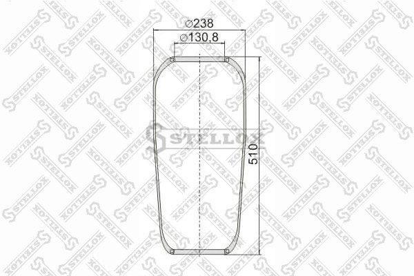 пневмоподушка !кон 510x240x130.8 \MAN 90-07060-SX STELLOX