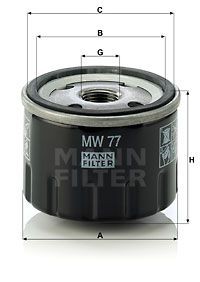 FIAT CINQUECENTO (1991-1998) MW 77 MANN FILTER