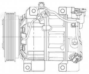 Компрессор кондиц. для а/м Nissan X-Trail (T31) (07-) 2.5i LCAC1425 LCAC1425 LUZAR