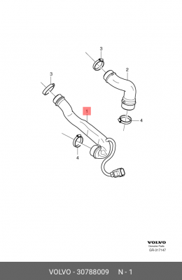 ШЛАНГ 30788009 30788009 VOLVO