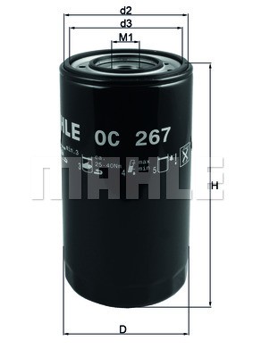 Фильтр масляный OC267 MAHLE KNECHT