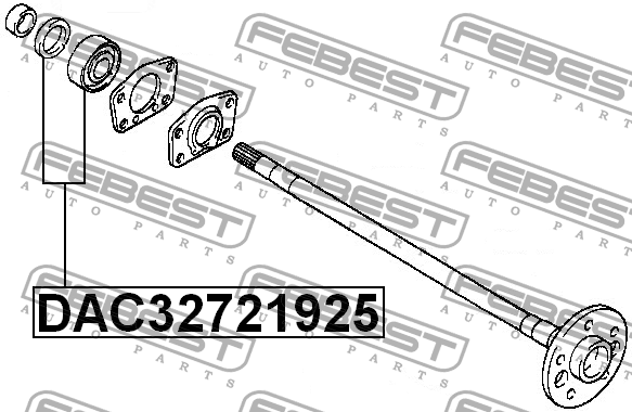 Подшипник полуоси DAC32721925 DAC32721925 FEBEST