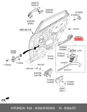 Деталь 83665H0000 HYUNDAI KIA