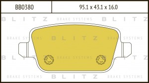 Колодки тормозные дисковые задние FORD Focus/Galaxy/Kuga/Mondeo/S-Max 06-LAND RO BB0380 BLITZ