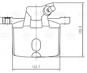 Суппорт торм. Mitsubishi Pajero II (90-) зад. прав. d=43мм (CF 012113) CF 012113 TRIALLI