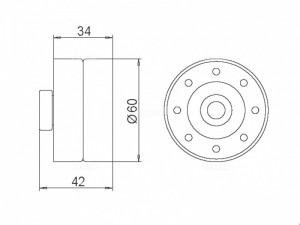 Ролик ГРМ PEUGEOT 206 (98-) (2.0) SUZUKI Grand Vitara (01-) (2.0) обводной GMB GT60080 GMB