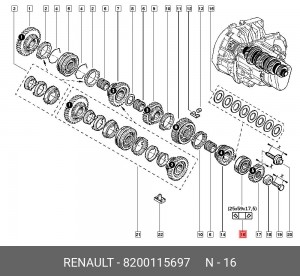 ПОДШИПНИК КП D59(РОЛ., КОН.) 8200115697 8200115697 RENAULT