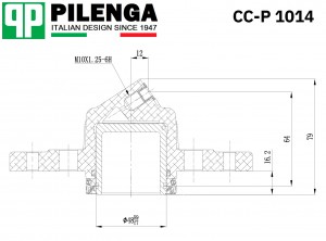 Цилиндр переднего суппорта правый ВАЗ 2108-2112, 2170, 2190, 2192, 2194 CC-P1014 CCP1014 PILENGA