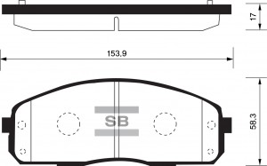 Колодки тормозные HYUNDAI Porter 2 передние (4шт.) SANGSIN SP1174 SANGSIN