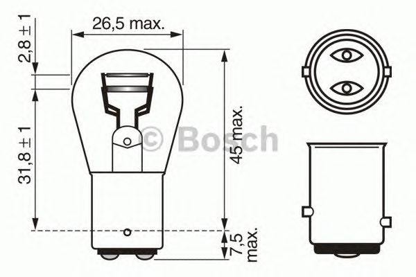 Лампа 24V P21/5W BAY15d Trucklight BOSCH 1 987 302 524 BOSCH