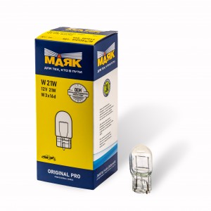 Лампа накаливания P21W 12V 21W BA15s Original Pro (уп-ка 10 шт. цена за 1шт) 0121310 MAYAK