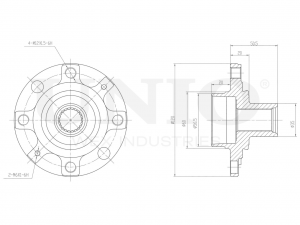 Ступица передняя (без ABS) HUB-20271 UNIO