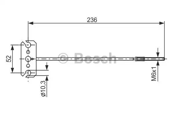 трос ручника пер.\Nissan Almera 95>/Primera P12/X-trail 03> 1 987 477 226 BOSCH