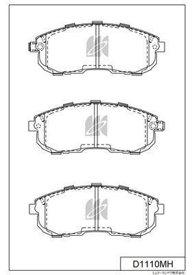 Колодки тормозные дисковые NISSAN MAXIMA 3.0 91-94,MAXIMA QX 95-02 D1110MH D1110MH MK KASHIYAMA