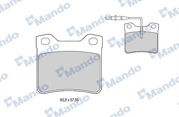 Колодки тормозные PEUGEOT 406 (95-04) (1.6/3.0),607 (00-) (2.0/3.0) задние (4шт. MBF015772 MANDO